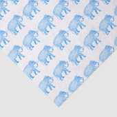 ファンシーで青くパターン（の模様が）あるな象 薄葉紙 (詳細)