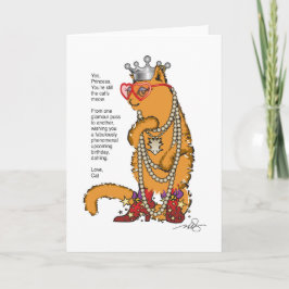 ファンシーなオレンジ色の猫 グラマー・プッス カード