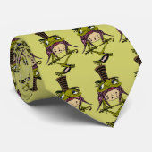 ファンシーなカエルのシルクハットはパターンノベルティのタイの後につきます ネクタイ (ロール)