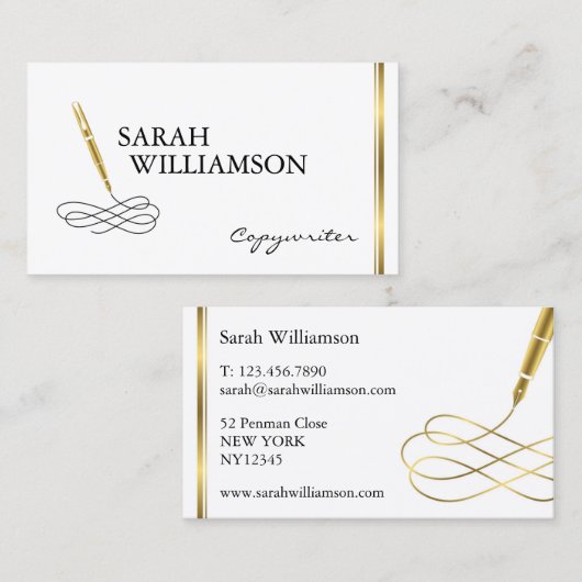 ファンシーなコピーライターの名刺 名刺 (正面/裏面)