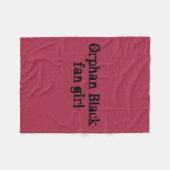 ファンシーなゴシックの手紙の孤児の黒いファンの女の子 フリースブランケット (正面(横))