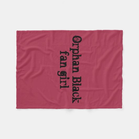 ファンシーなゴシックの手紙の孤児の黒いファンの女の子 フリースブランケット (正面(横))