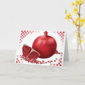 ファンシーなザクロ カード (黄色い花)