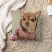 ファンシーなチワワ クッション (ブランケット)