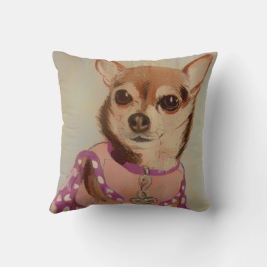 ファンシーなチワワ クッション (裏面)