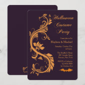 ファンシーなハローウィンパーティの招待状 招待状 (正面/裏面)