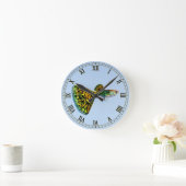 ファンシーなファンテールのSnakeskinのグッピーの魚の時計 ラウンド壁時計 (ホーム)