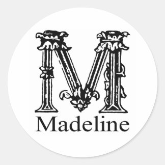 ファンシーなモノグラム: マデリーン ラウンドシール