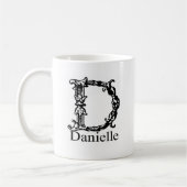 ファンシーなモノグラム: Danielle コーヒーマグカップ (左)