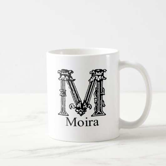 ファンシーなモノグラム: Moira コーヒーマグカップ (右)