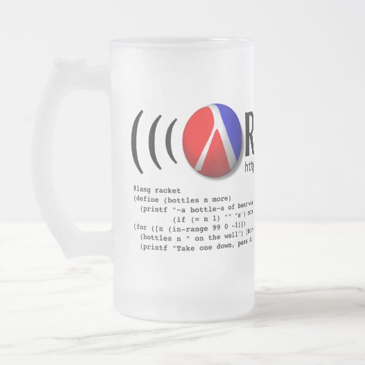 ファンシーなラケットビールのジョッキ フロストグラスビールジョッキ (左)