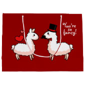 ファンシーなラマ ラージペーパーバッグ (裏面)