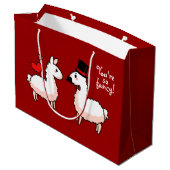 ファンシーなラマ ラージペーパーバッグ (裏面アングル)