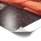 ファンシーな動物たちのラインナップポスター フォトプリント (角)