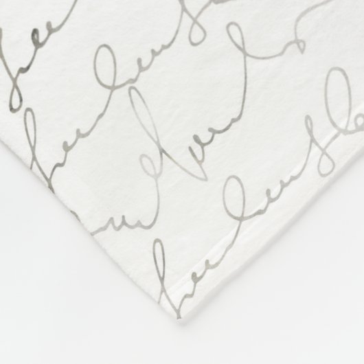 ファンシーな原稿の執筆白黒の名前をカスタムする フリースブランケット (角)