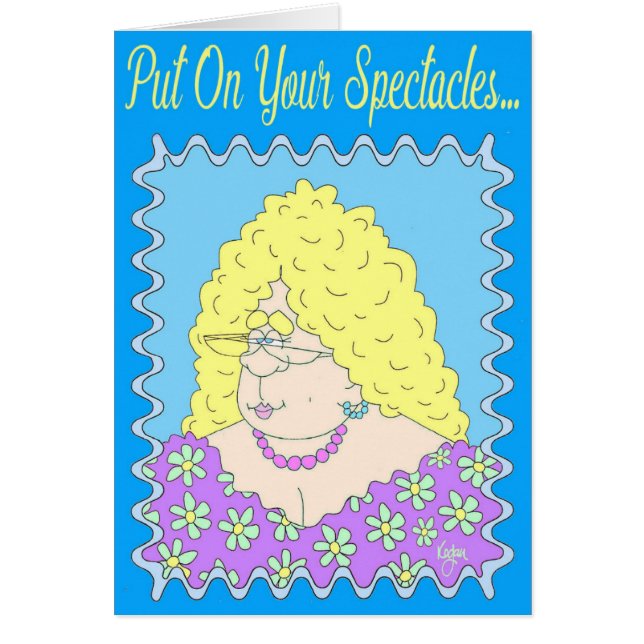 ファンシーな女性バースデー・カード (正面)