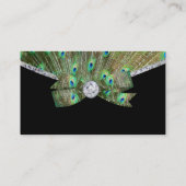 ファンシーな孔雀の羽毛及びダイヤモンド 名刺 (裏面)