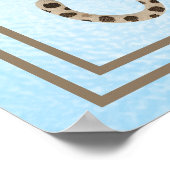 ファンシーな少女と赤ちゃんヒョウの壁アート ポスター (角)