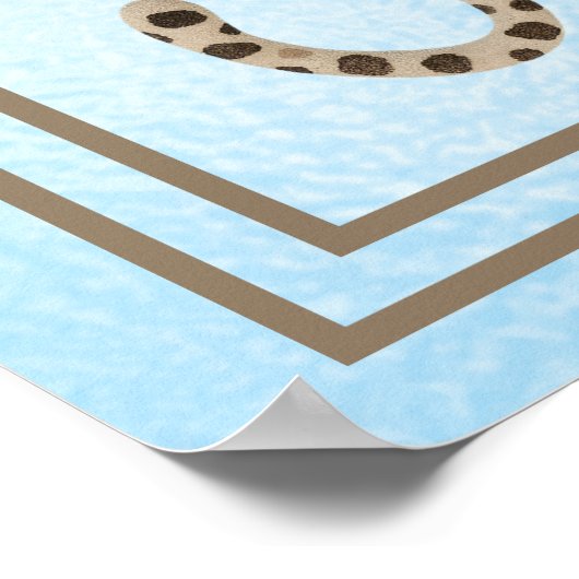 ファンシーな少女と赤ちゃんヒョウの壁アート ポスター (角)