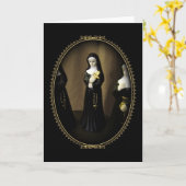 ファンシーな尼僧 カード (黄色い花)