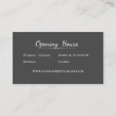 ファンシーな尾羽を持つ水彩画のスケッチの孔雀 名刺 (裏面)