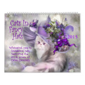 ファンシーな帽子の芸術のカレンダー2015年の猫 カレンダー (カバー)