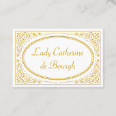 ファンシーな旧式の上品でビクトリアンな個人的 名刺 (正面)