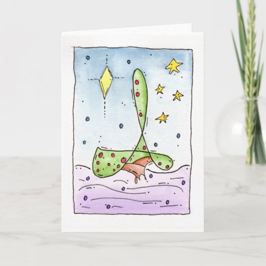 "ファンシーな木"のクリスマス シーズンカード (正面)