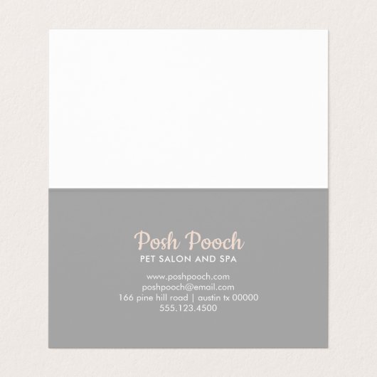 ファンシーな犬のグルーミング 名刺