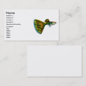 ファンシーな男性のグッピーのプロフィールカード 名刺 (正面/裏面)