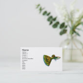 ファンシーな男性のグッピーのプロフィールカード 名刺 (スタンド正面)