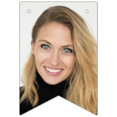ファンシーな紫の文字で「Fifty & Fabulous」50歳の誕生日写真 バンティングフラッグ (第1の旗)