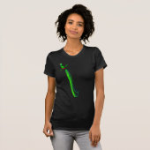 ファンシーな緑の鳥2のワイシャツ Tシャツ (正面フル)