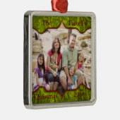 ファンシーな緑のFluer家族の休日のオーナメント メタルオーナメント (右)