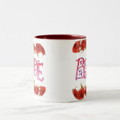 ファンシーな花嫁(1)のばら色の列 ツートーンマグカップ (中央)