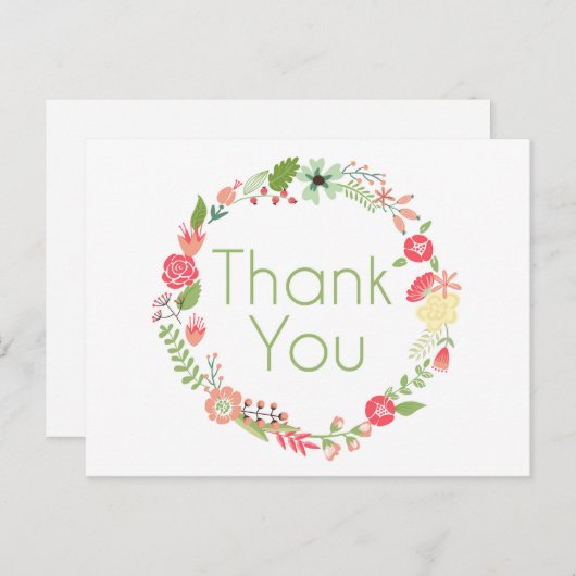 ファンシーな花柄は郵便はがき感謝していしています ポストカード (正面/裏面)