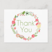 ファンシーな花柄は郵便はがき感謝していしています ポストカード (正面)