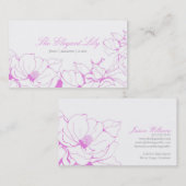 ファンシーな花柄 名刺 (正面/裏面)