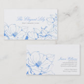 ファンシーな花柄 名刺 (正面/裏面)