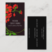 ファンシーな花柄 名刺 (正面/裏面)