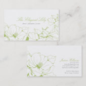 ファンシーな花柄 名刺 (正面/裏面)