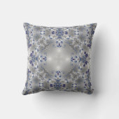 ファンシーな花 + 螺線形はカスタマイズ可能な枕渦巻きます クッション (裏面)