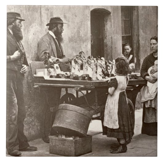 ファンシーな製品1876-77年のディーラー(woodburytype) タイル (正面)