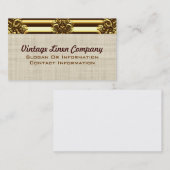 ファンシーな金ゴールドのボーダーヴィンテージの名刺 名刺 (正面/裏面)