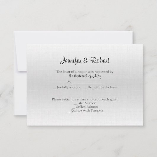 ファンシーな錫第10記念日の応答カード 出欠カード (正面)