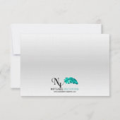 ファンシーな錫第10記念日の応答カード 出欠カード (裏面)