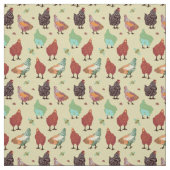 ファンシーな雌鶏、蜂、バッタの生地 ファブリック (見本)