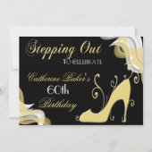 ファンシーな靴の第60誕生日のパーティの招待状 招待状 (正面)