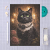 ファンシーな黒猫 薄葉紙 (クラフト)