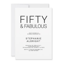 ファンシーな50歳の誕生日パーティーの招待状